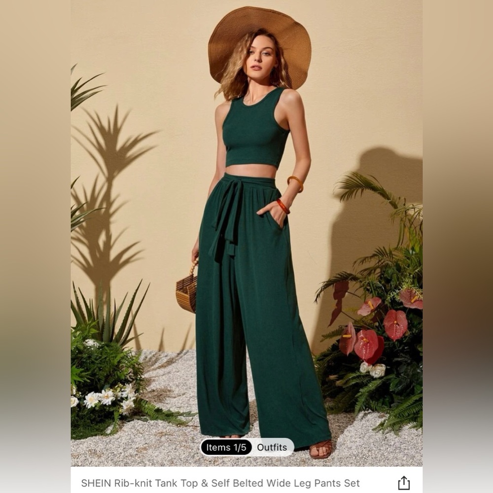 Tank top and wide leg pant